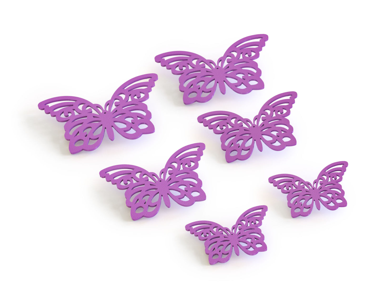 6x Schmetterling Wanddeko Tür Dekoration Bunt Kinderzimmer Wohnzimmer Deko Set