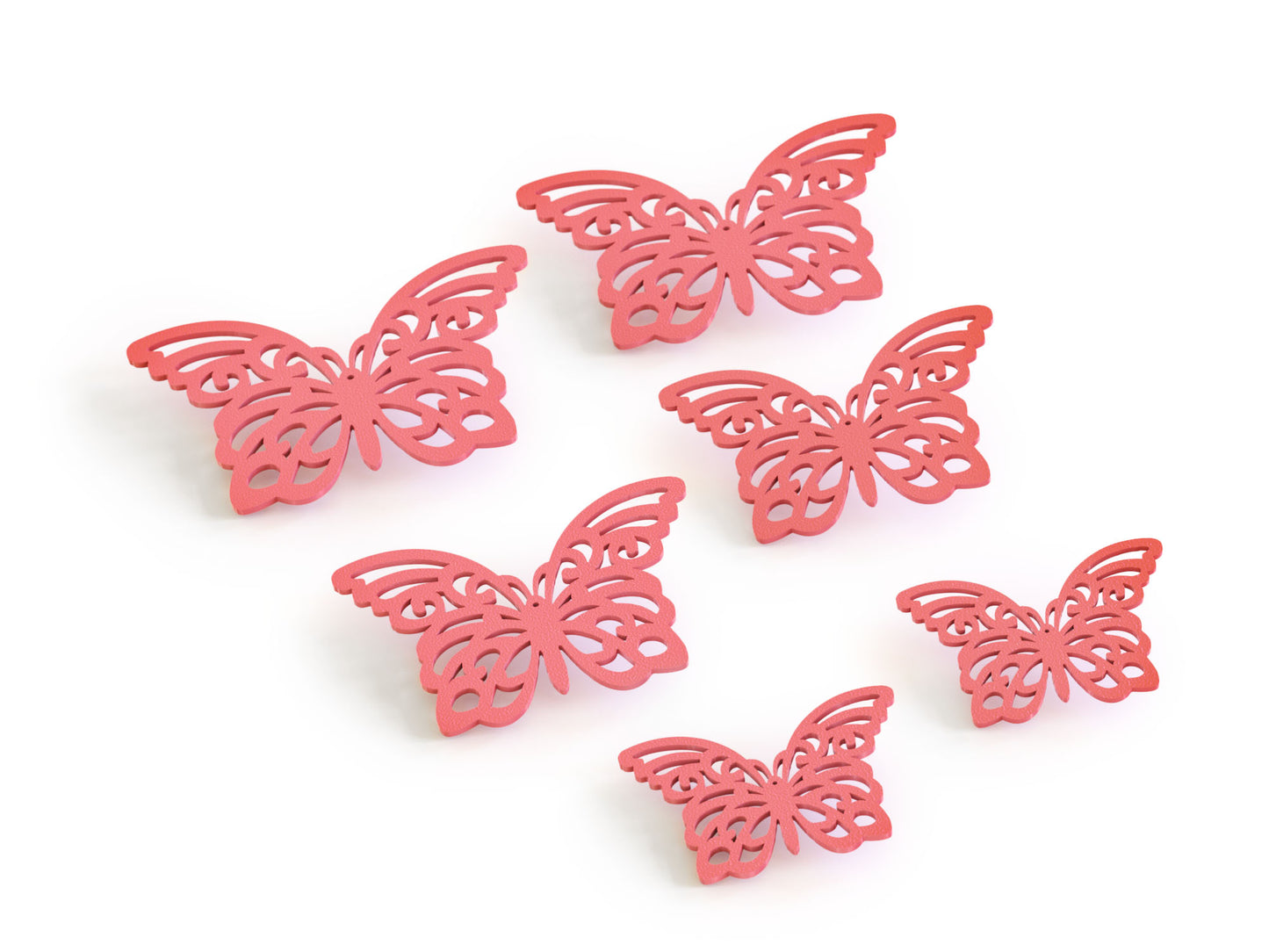 6x Schmetterling Wanddeko Tür Dekoration Bunt Kinderzimmer Wohnzimmer Deko Set