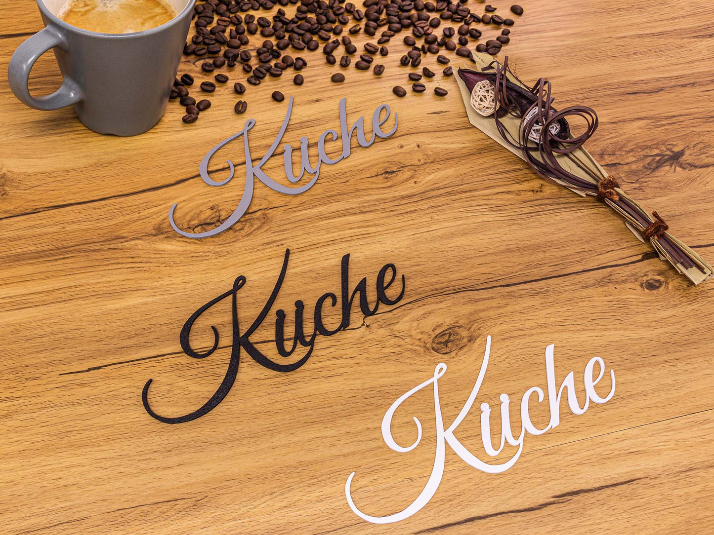 Küche Türschild 3D Schriftzüge Selbstklebend