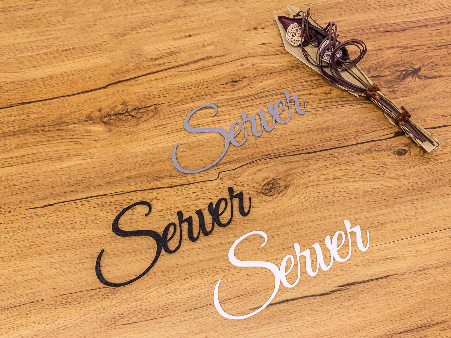 Server Türschild 3D Schriftzüge Selbstklebend