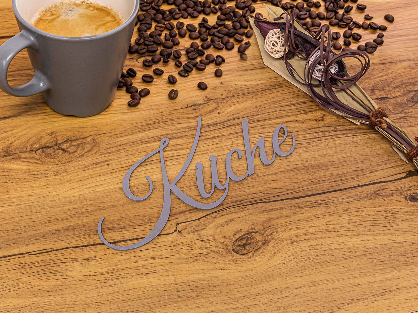 Küche Türschild 3D Schriftzüge Selbstklebend