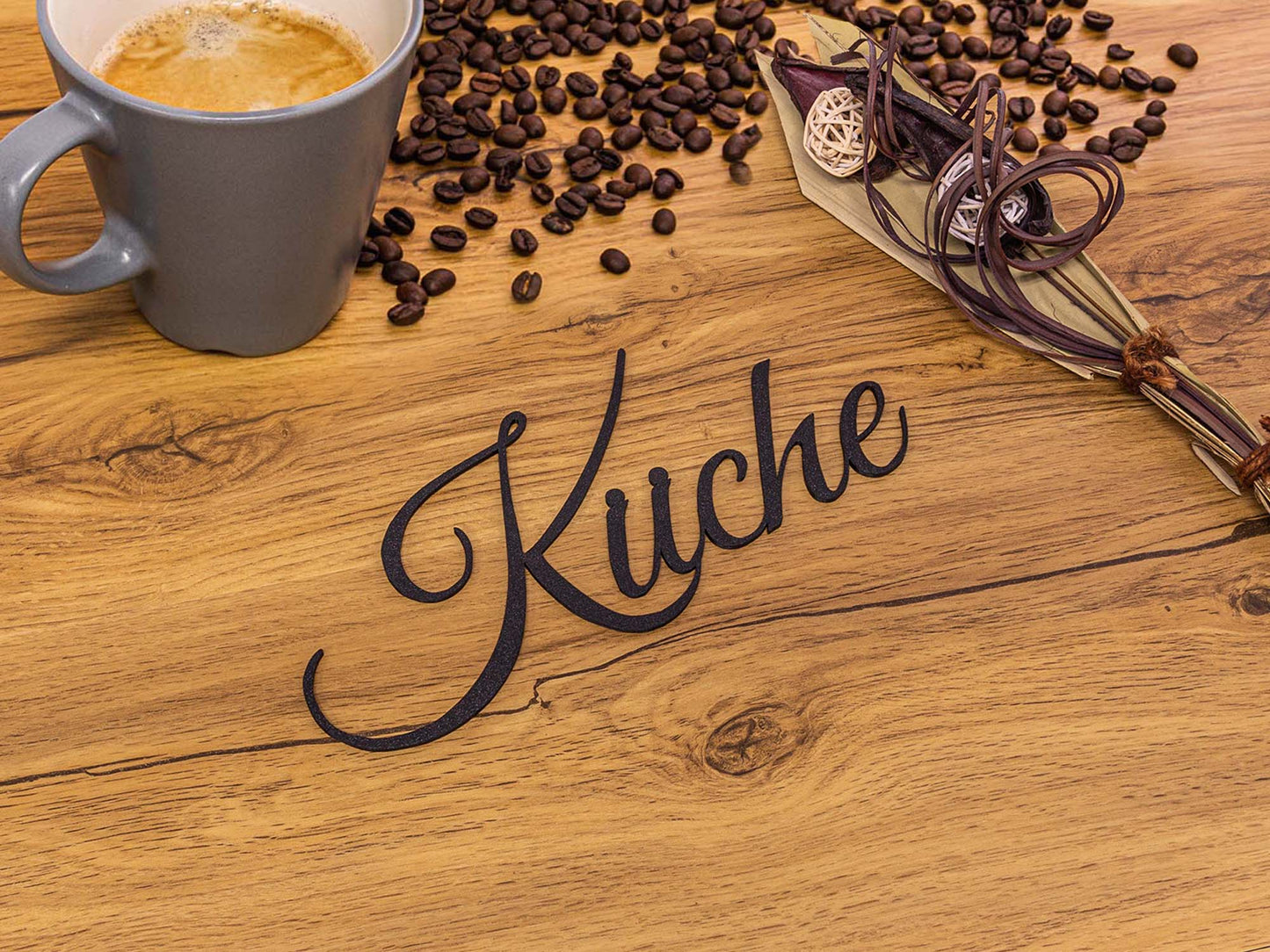 Küche Türschild 3D Schriftzüge Selbstklebend