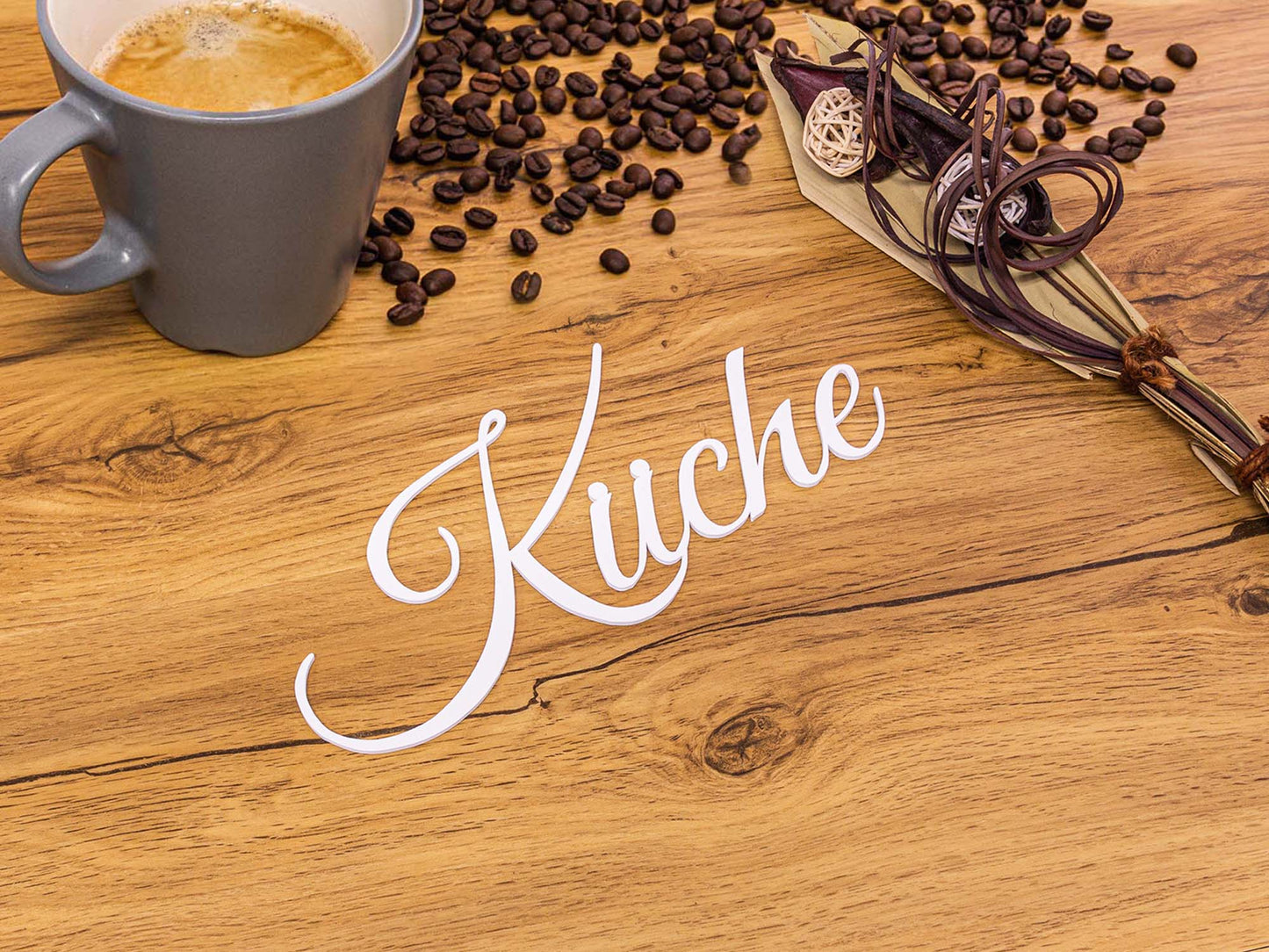 Küche Türschild 3D Schriftzüge Selbstklebend