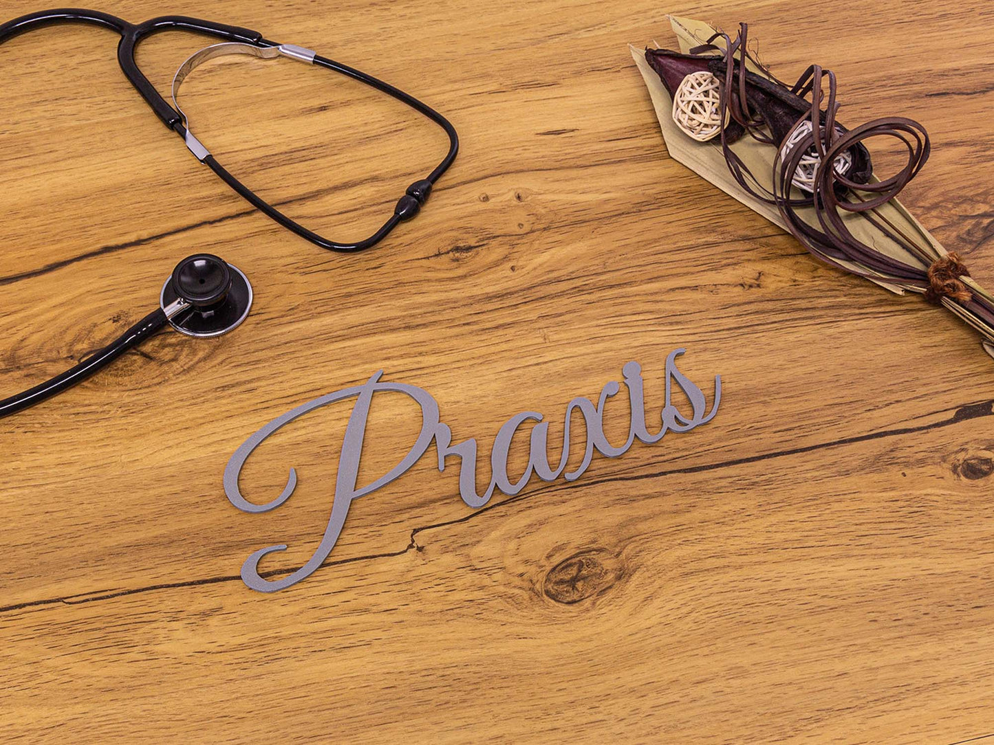 Praxis Türschild 3D Schriftzüge Selbstklebend