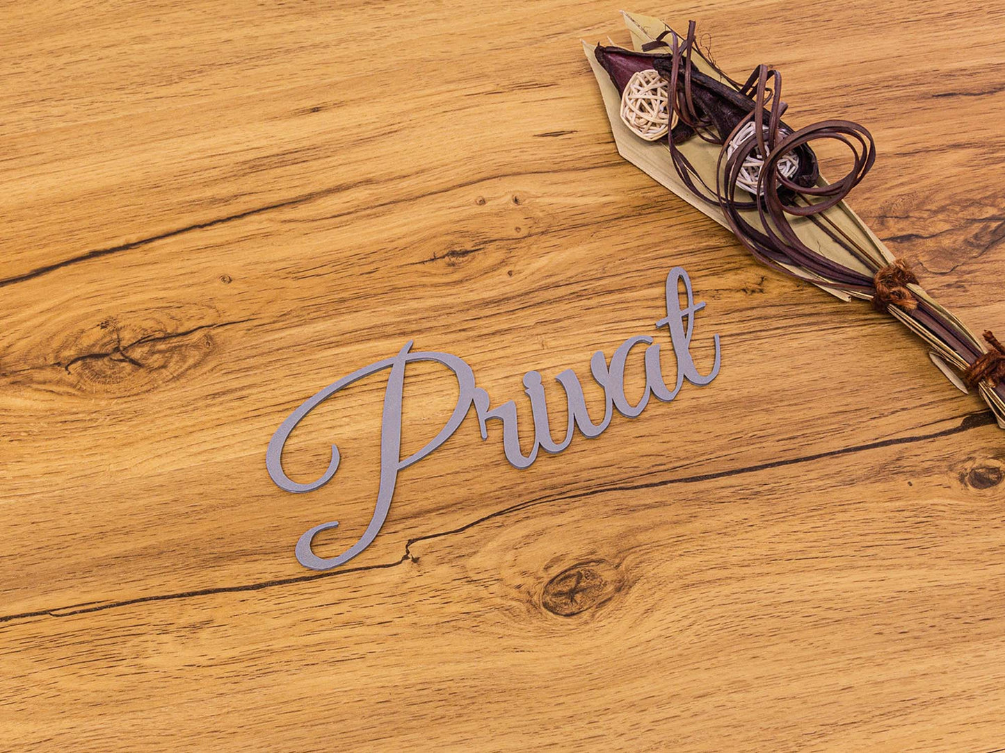 Privat Türschild 3D Schriftzüge Selbstklebend