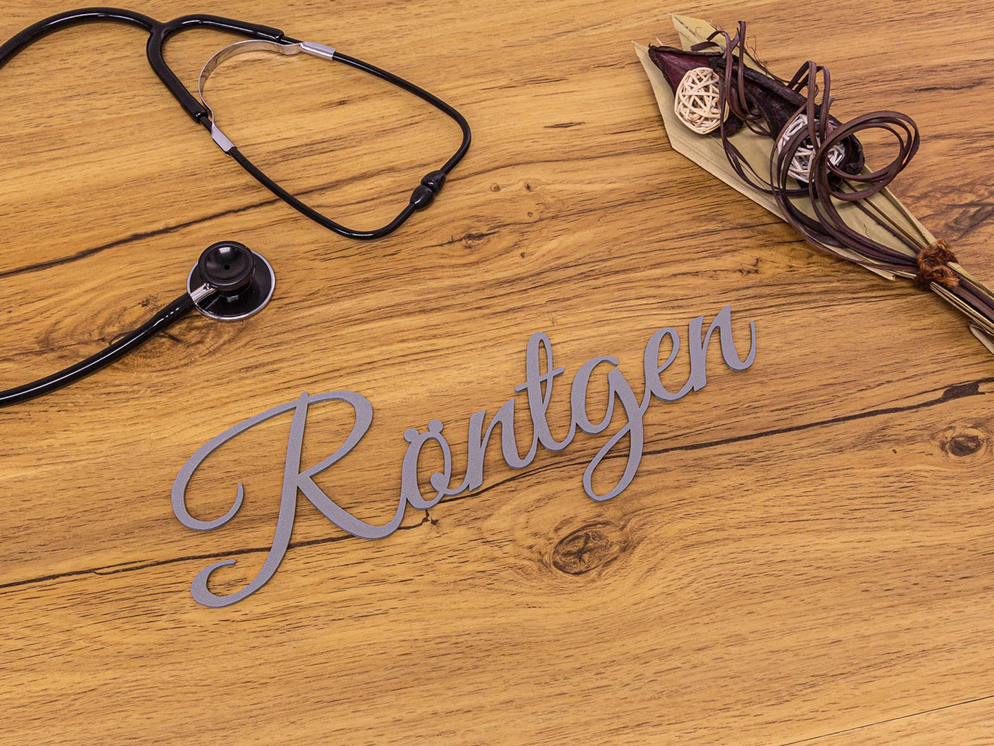 Röntgen Türschild 3D Schriftzüge Selbstklebend