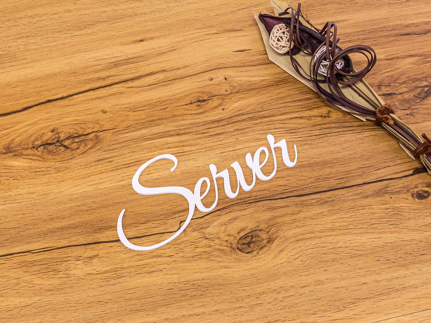 Server Türschild 3D Schriftzüge Selbstklebend