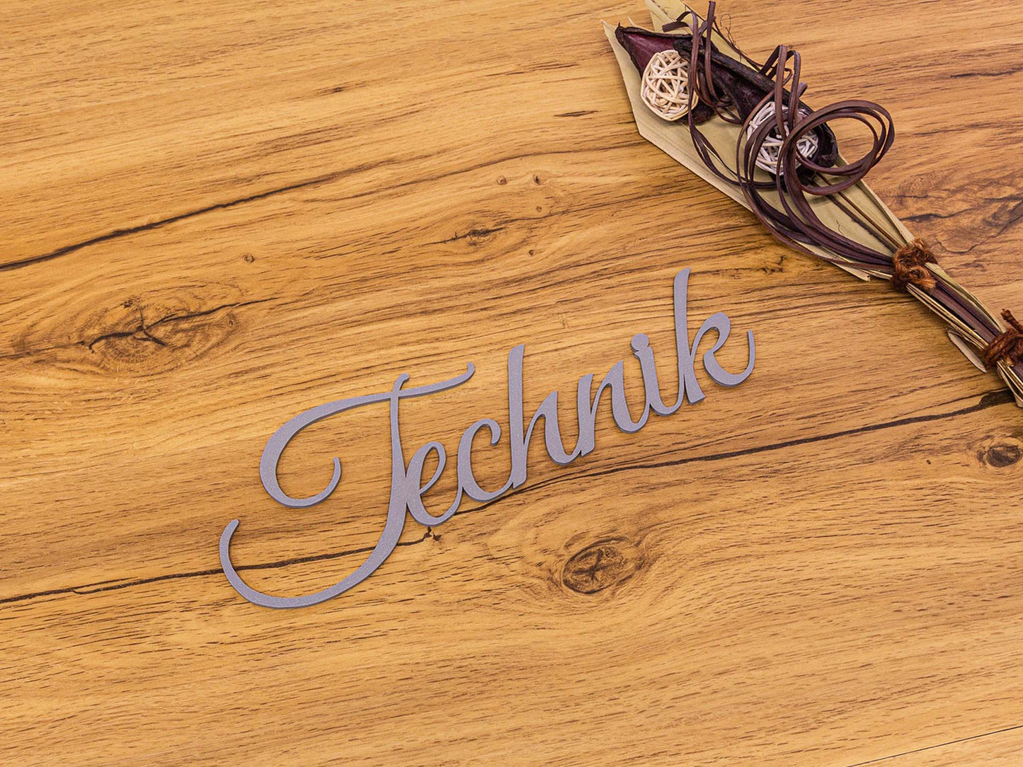 Technik Türschild 3D Schriftzüge Selbstklebend