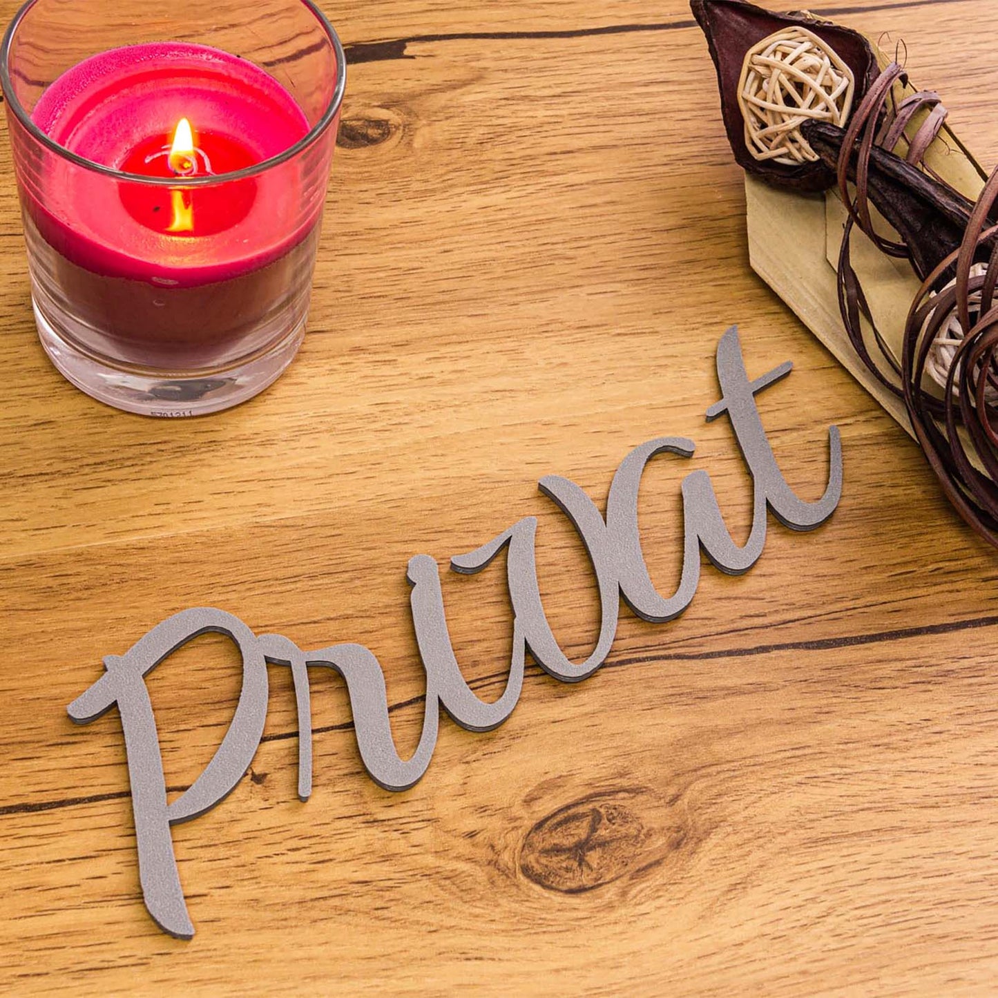 Privat Türschild 3D Schriftzüge Selbstklebend