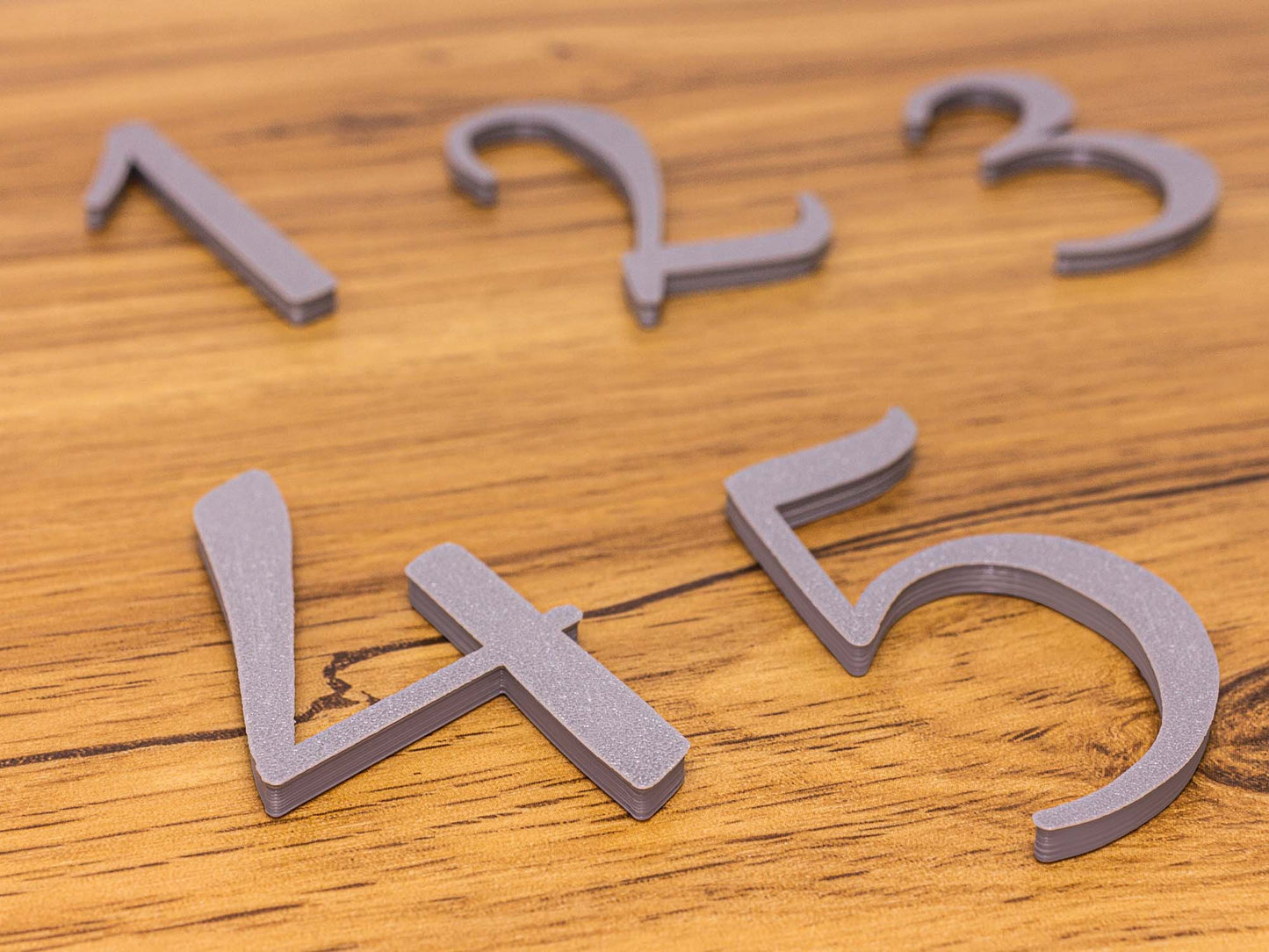 0 bis 9 Zahlen Set Türschild 3D Schriftzüge Selbstklebend