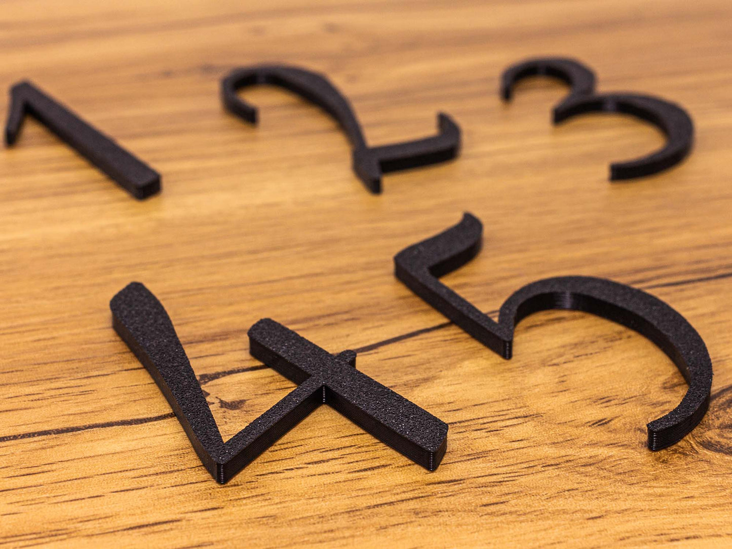 0 bis 9 Zahlen Set Türschild 3D Schriftzüge Selbstklebend