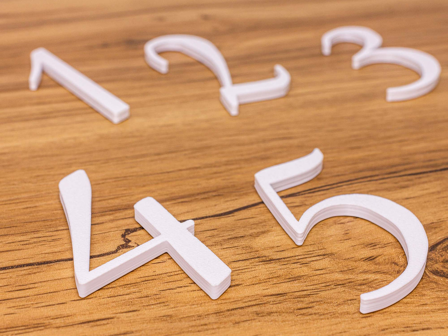 0 bis 9 Zahlen Set Türschild 3D Schriftzüge Selbstklebend