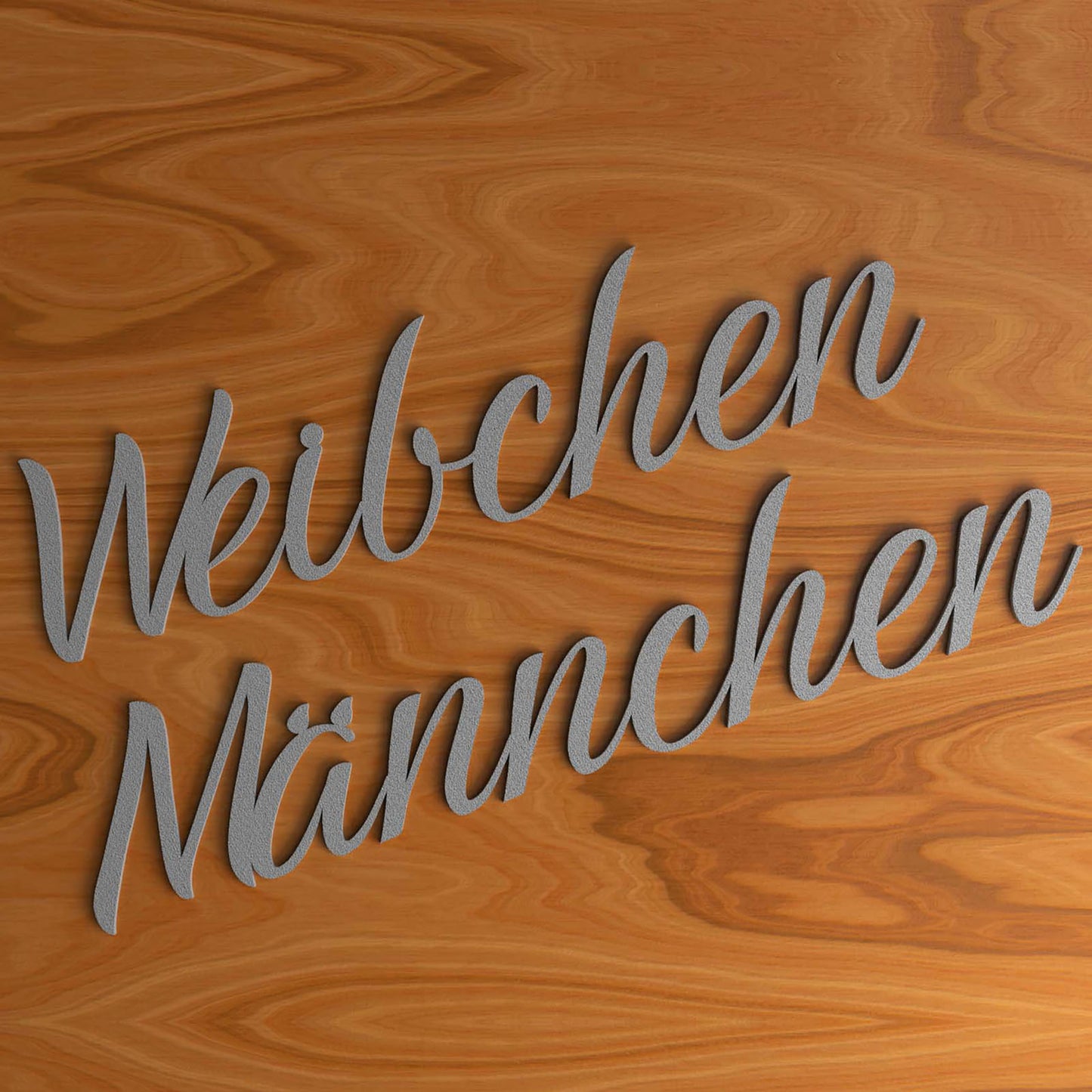Weibchen Männchen Türschild 3D Schriftzüge Selbstklebend