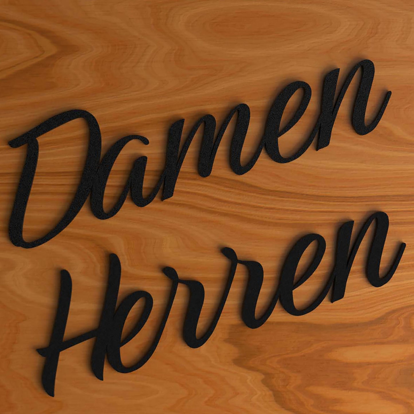 Damen Herren Türschild 3D Schriftzüge Selbstklebend