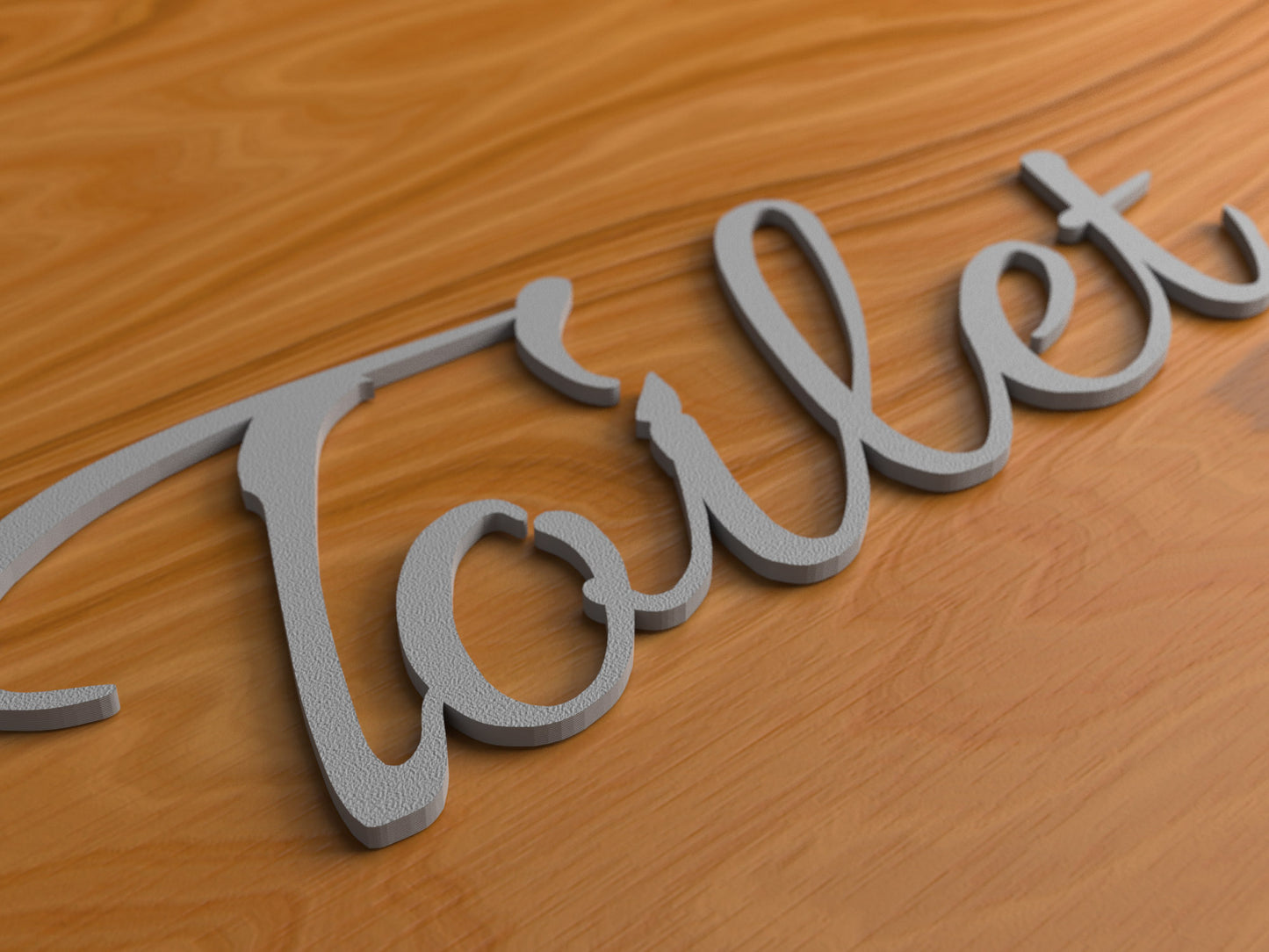 Toilet Türschild 3D Schriftzüge Selbstklebend