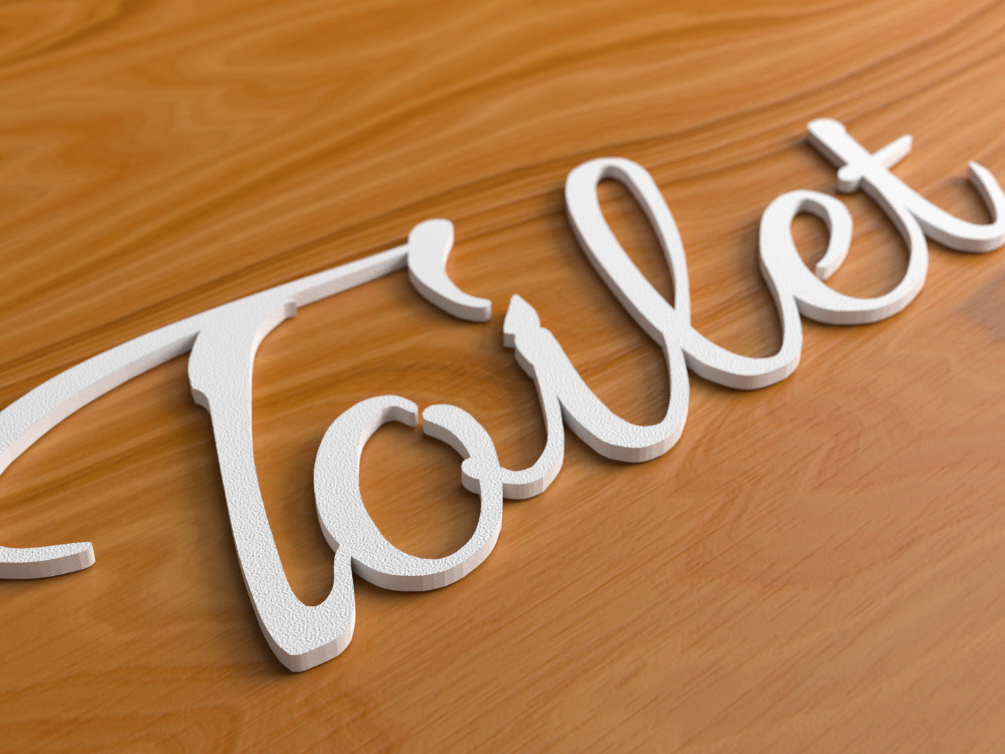 Toilet Türschild 3D Schriftzüge Selbstklebend