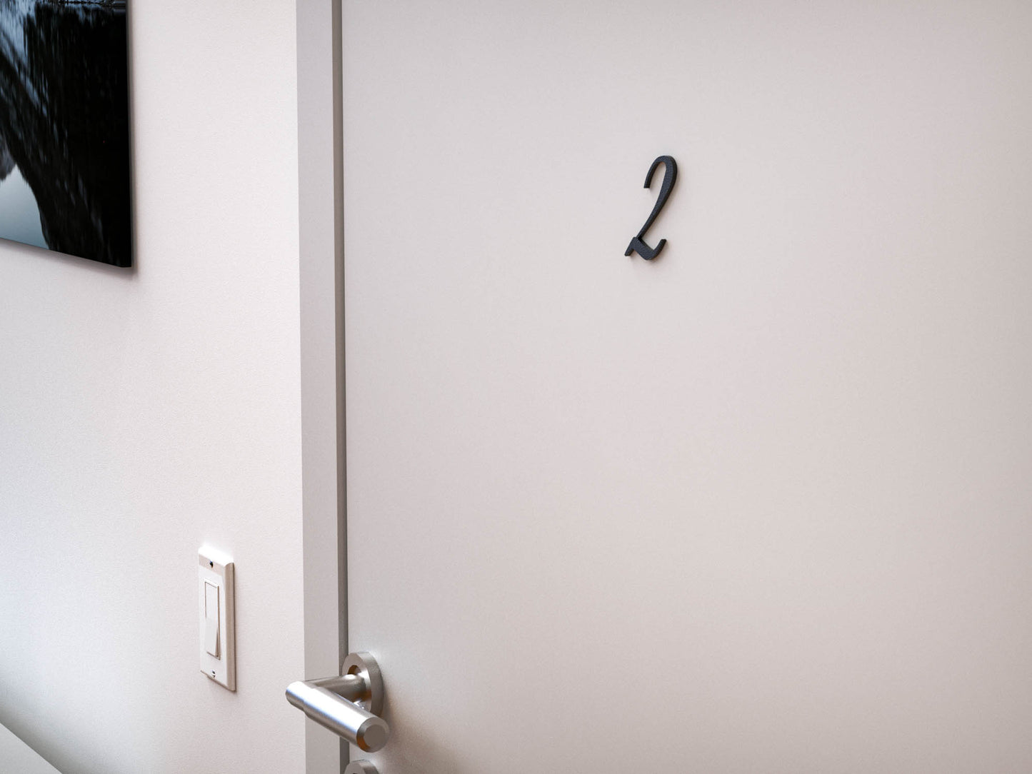 0 bis 9 Zahlen Set Türschild 3D Schriftzüge Selbstklebend