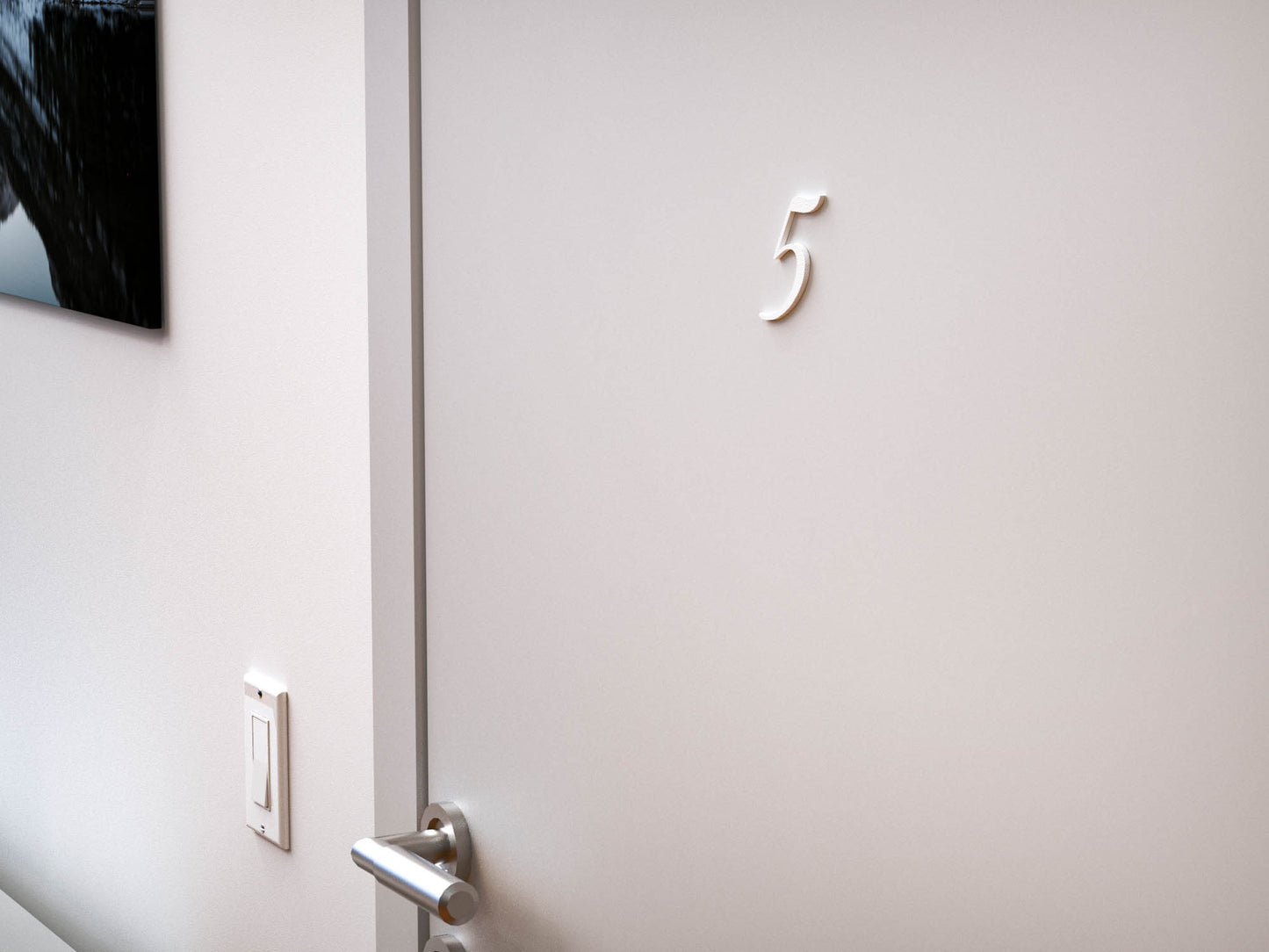 0 bis 9 Zahlen Set Türschild 3D Schriftzüge Selbstklebend