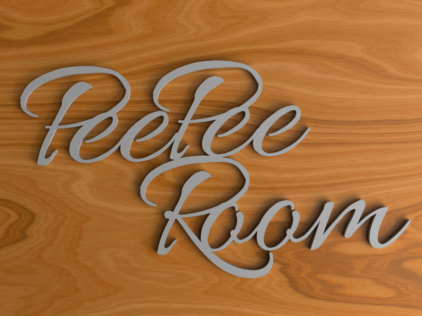 Pee Pee Room Türschild 3D Schriftzüge Selbstklebend