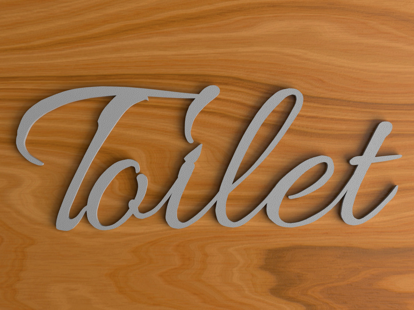 Toilet Türschild 3D Schriftzüge Selbstklebend