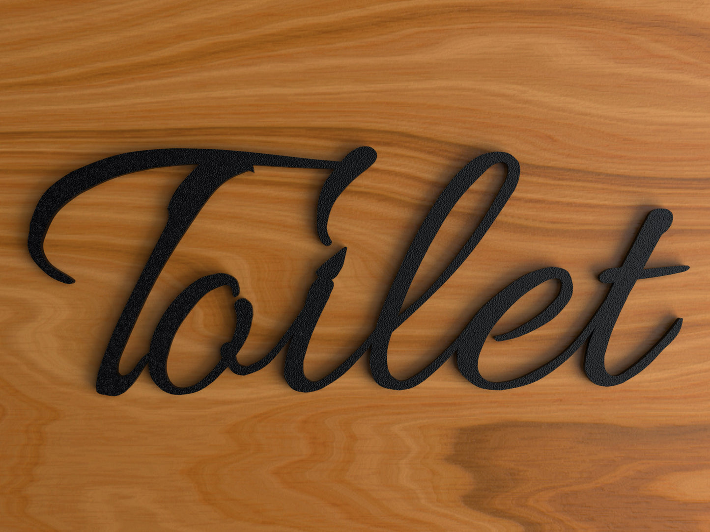 Toilet Türschild 3D Schriftzüge Selbstklebend