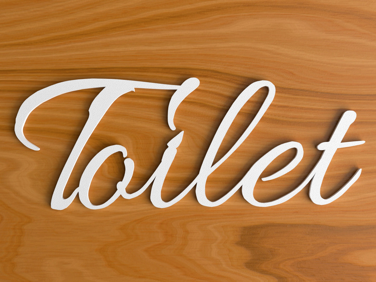 Toilet Türschild 3D Schriftzüge Selbstklebend