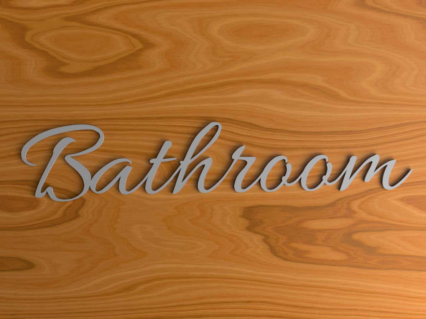 Bathroom Türschild 3D Schriftzüge Selbstklebend