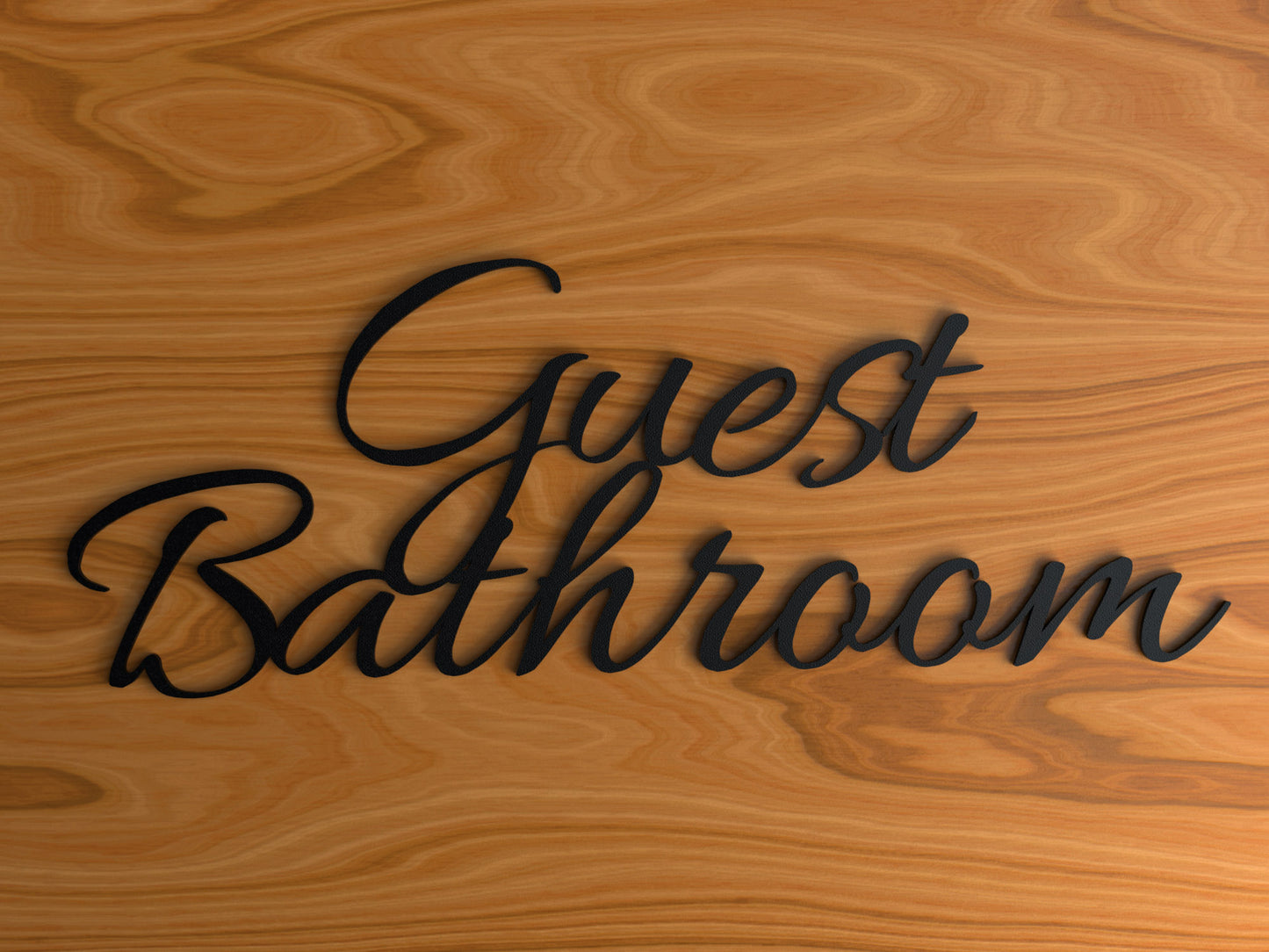 Guest Bathroom Türschild 3D Schriftzüge Selbstklebend